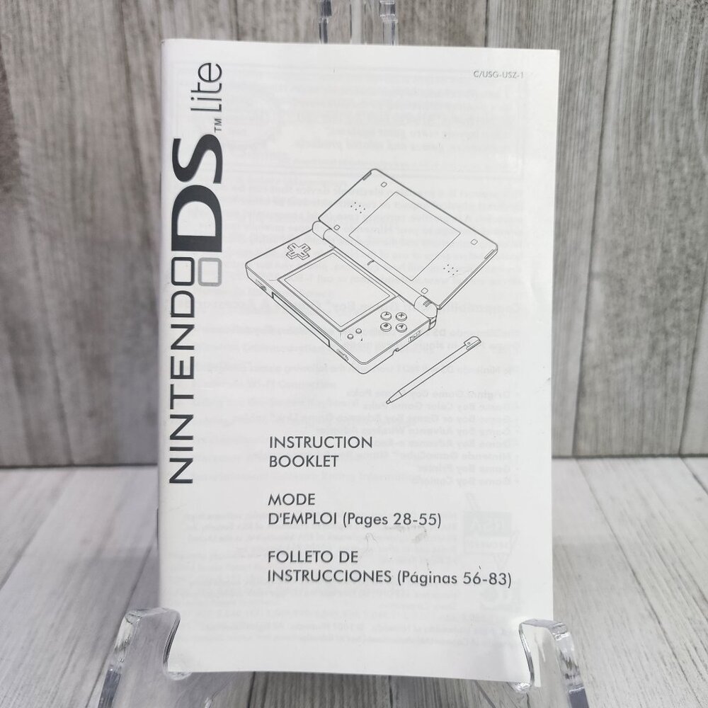 Nintendo DS Lite: Instruction Booklet Manual Replacement Only